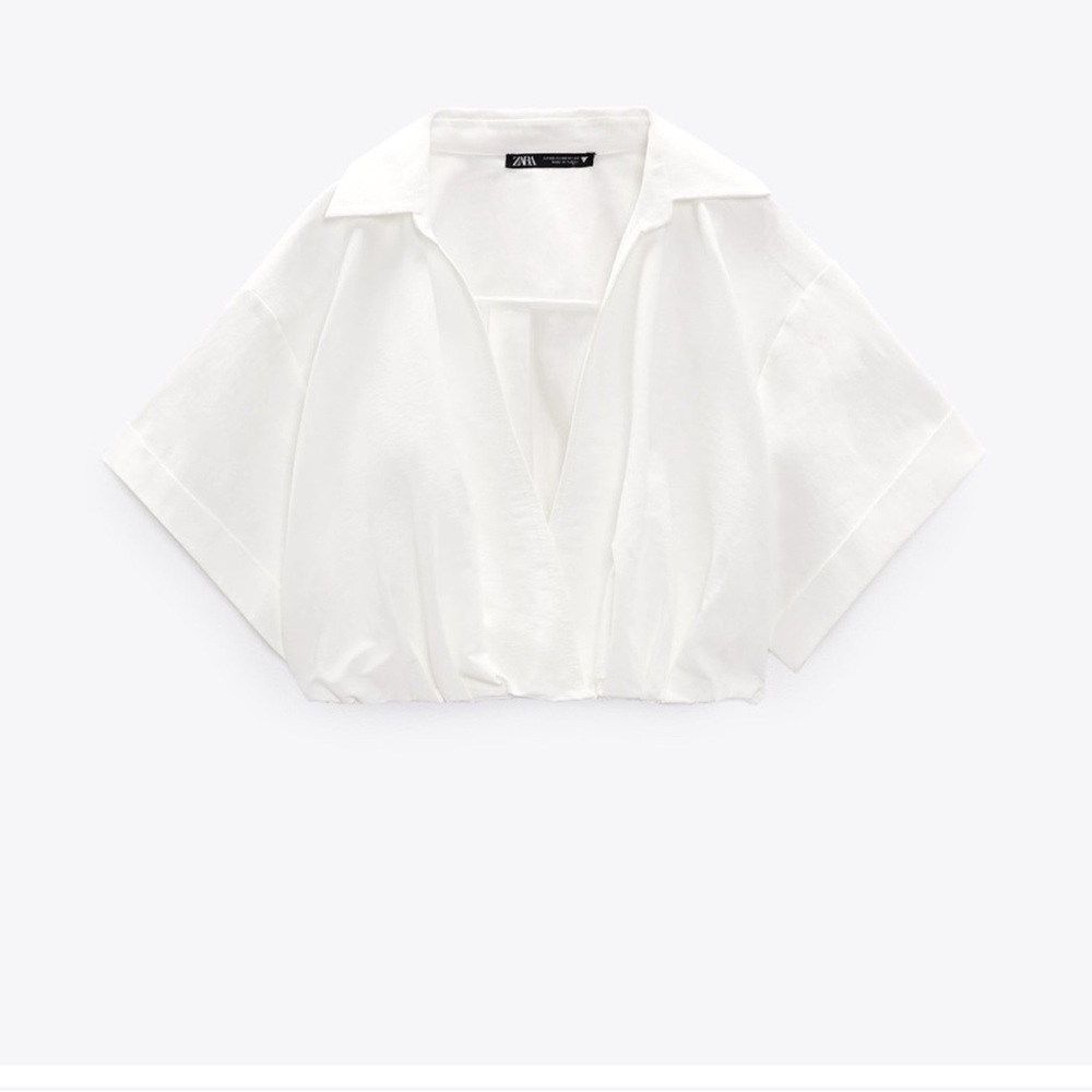 Zara white Crop top